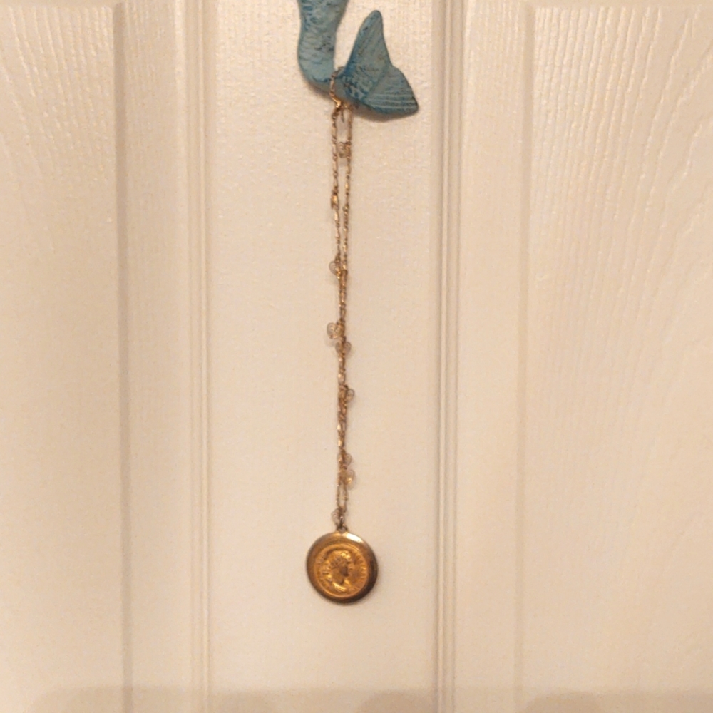 "Old Time" Coin Necklace on Charmed Chain